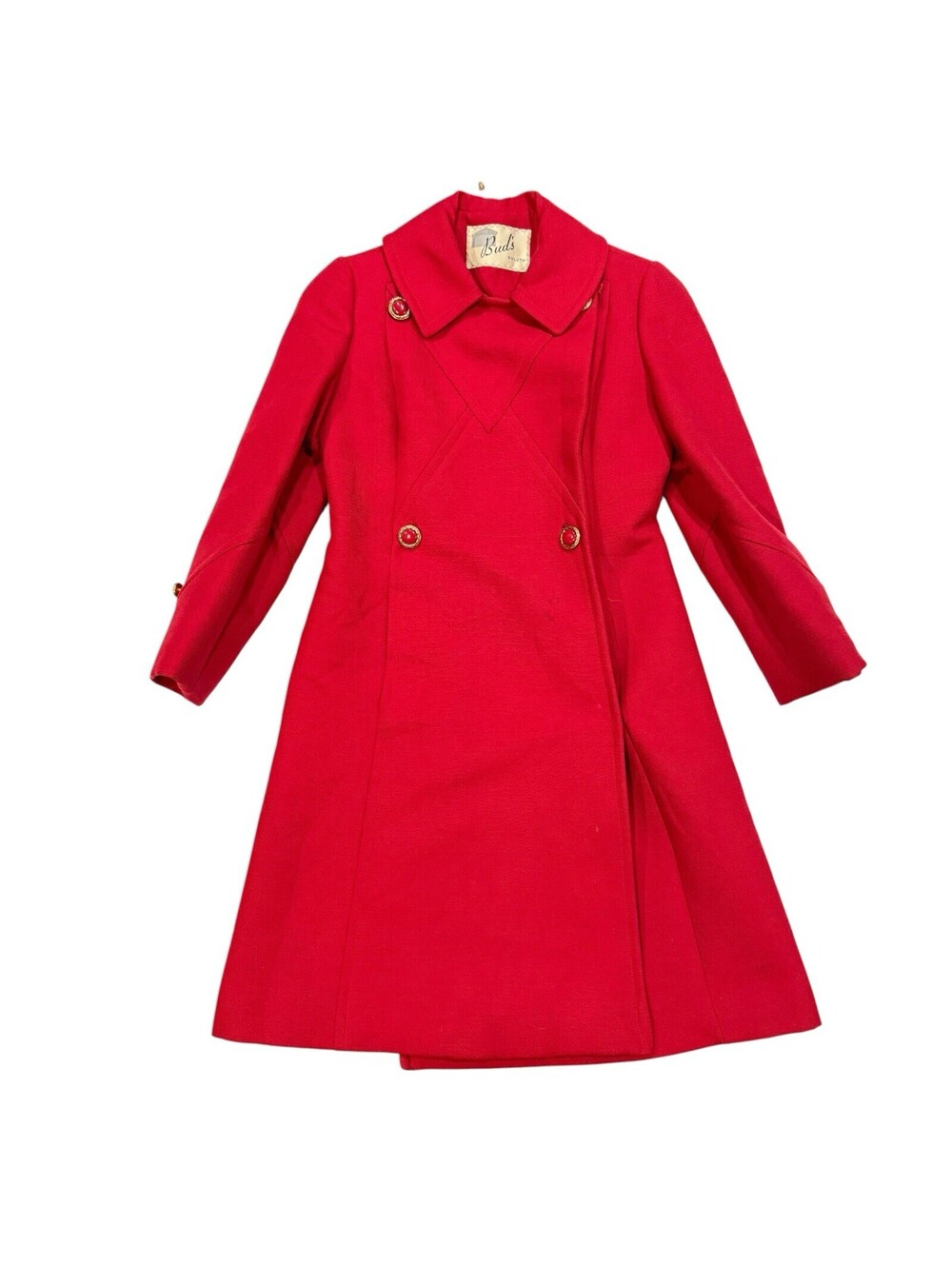 VTG Segari New York Red Wool Coat Buds Duluth Womens Oversized Plus Size 3X 4X